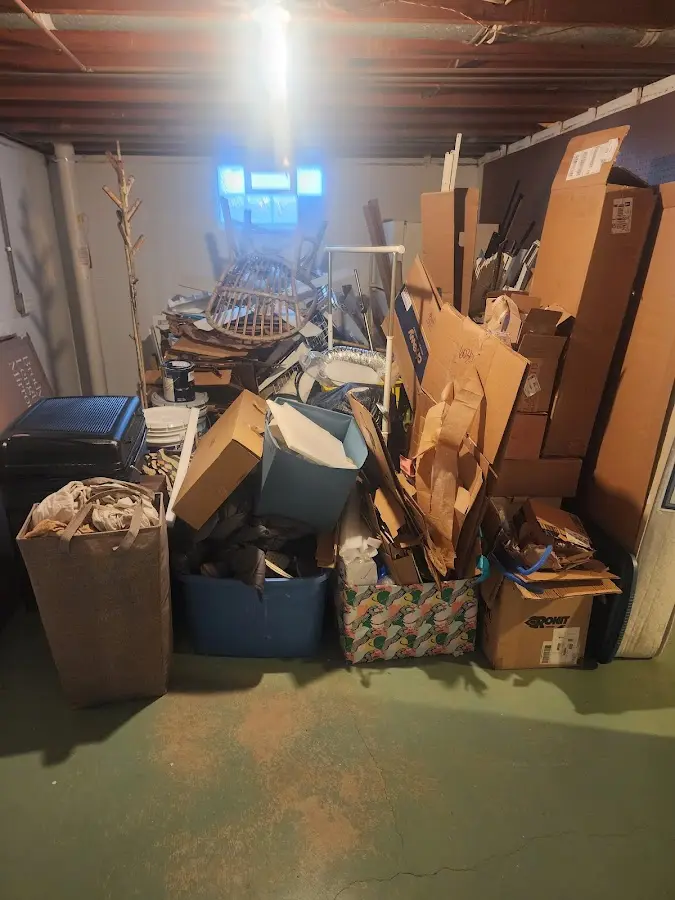 Roll-off dumpster container at job site for 8 Yard Dumpster Rental in Scissors